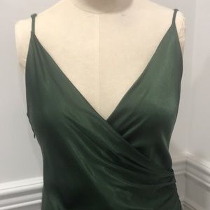 ZARA forest green slip dress. Size small